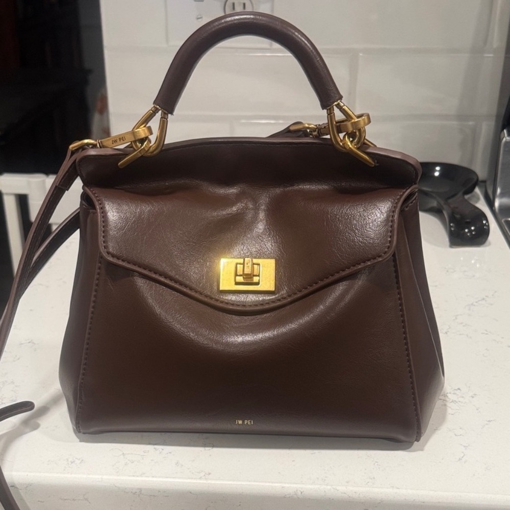 JW PEI - NWOT brown Lucia handbag purse top handle with crossbody - Picture 2 of 5